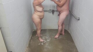 Spouse and golden-haired wife showering - 2 image