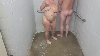 Spouse and golden-haired wife showering - 4 image