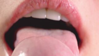 Close up oral sex, playing with my husbands hard cock head - 7 image