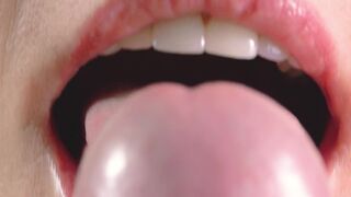Close up oral sex, playing with my husbands hard cock head - 9 image