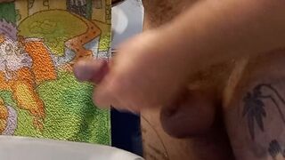 whore masturbates my cock in the baths with my continuation and cum - 13 image