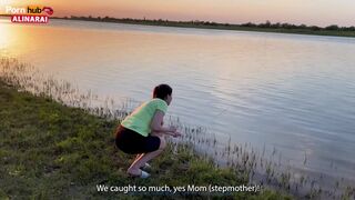 - Learn how to fish, Stepmom teaches stepson to fish and greater quantity... - 2 image
