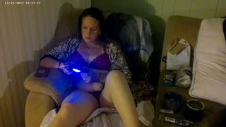 Breasty Lengthy Hair Gamer Hotty In Brassiere and Pants Playing Smokin' Cigarettes Part two - 10 image