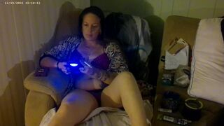 Breasty Lengthy Hair Gamer Hotty In Brassiere and Pants Playing Smokin' Cigarettes Part two - 5 image