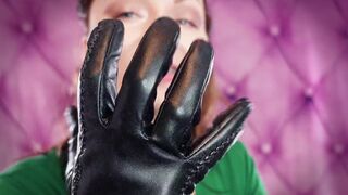 ASMR: my VERY old vegan-leather gloves (Arya Grander) SFW sounding fetish movie scene - 4 image