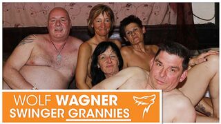 Old swingers! Ugly Grannies and grandpas pleasure each other! WOLF WAGNER - 1 image