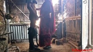 Red Saree Wife Outdoor Oral Stimulation ( Official Movie Scene By Villagesex91) - 5 image