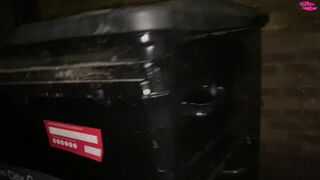 Naughty street hotty in the dumpster stripping - 2 image