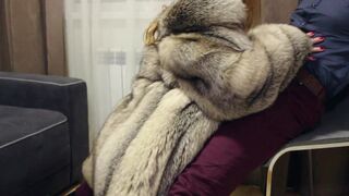 Teasing and romantic dance in fur coat! - 11 image
