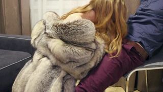 Teasing and romantic dance in fur coat! - 15 image