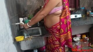 Red saree Kitchen Sex In Sonali ( Official Video By Villagesex91 ) - 3 image