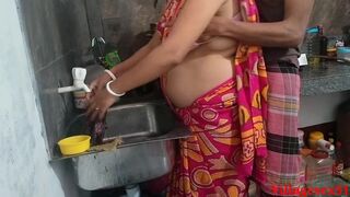 Red saree Kitchen Sex In Sonali ( Official Video By Villagesex91 ) - 4 image