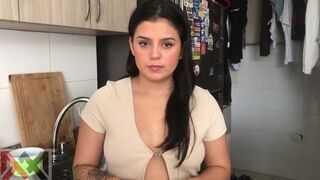 lewd stepmother pays silence with body- porn in Spanish - 2 image