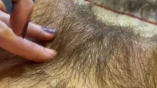 TRIMMING MY SUPER LONG SNATCH HAIR CLOSEUP - 15 image