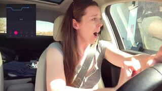 Trying not to cum too loud in the Starbucks Drive Thru! - 1 image