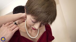 Asian mature mother gets real help from dirty stepson - 2 image