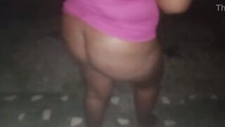 Ebony bbw wife with a big ass showing off in a short dress for her naughty neighbor - 6 image