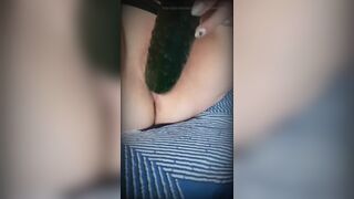 My wife fucks herself with a cucumber. - 9 image