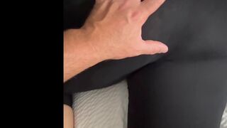 thick busty milf leggings footjob leg hump - 10 image