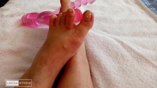 With My Masturbated Feet My Favorite Dildo, Enjoy a Foot Fetish - 12 image