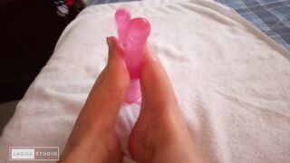 With My Masturbated Feet My Favorite Dildo, Enjoy a Foot Fetish - 2 image
