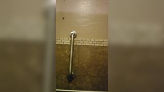 Horny milf plays in bar bathroom - 7 image