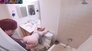 Masturbating stepmom in the bathroom invites stepson in for sex - 12 image