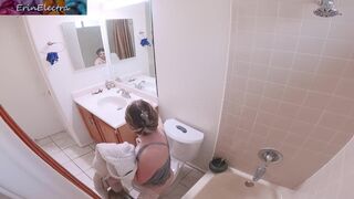 Masturbating stepmom in the bathroom invites stepson in for sex - 2 image