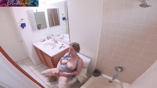 Masturbating stepmom in the bathroom invites stepson in for sex - 3 image