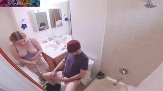 Masturbating stepmom in the bathroom invites stepson in for sex - 5 image
