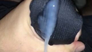 Wife gave used wet panties to masturbate and cum on it - 1 image