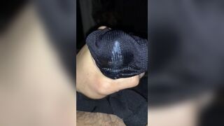 Wife gave used wet panties to masturbate and cum on it - 12 image