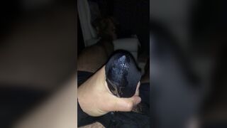 Wife gave used wet panties to masturbate and cum on it - 7 image