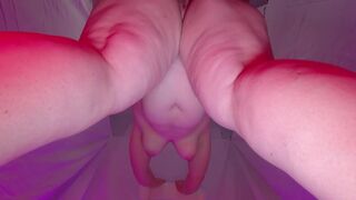 Chubby girl fucked seen from below, tits and belly shaking and big cumshot - 2 image