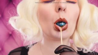 Asmr Video: Lipstick, Mesh Gloves and Lollipop (arya Grander) - 9 image