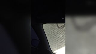 Clit Rubbing Orgasm in the car wash - 2 image