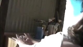 Wife fucking in the shed and her husband films - 12 image