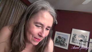 AuntJudys - Your 52yo Mature Step-Auntie Grace Wakes You Up with a Blowjob (POV) - 8 image
