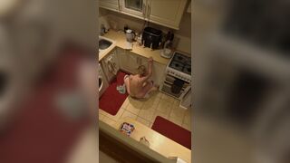 Secret camera catching me in masturbating in the kitchen - 10 image