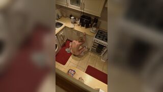 Secret camera catching me in masturbating in the kitchen - 11 image