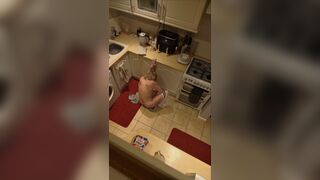 Secret camera catching me in masturbating in the kitchen - 14 image
