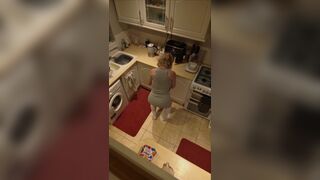 Secret camera catching me in masturbating in the kitchen - 3 image
