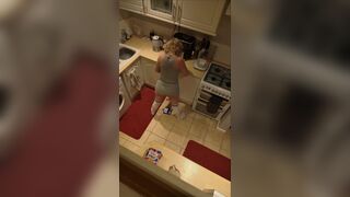 Secret camera catching me in masturbating in the kitchen - 9 image