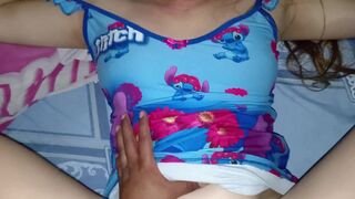 Stepmother, tired of stepfather not fucking her, goes into her stepson's room in search of cocks