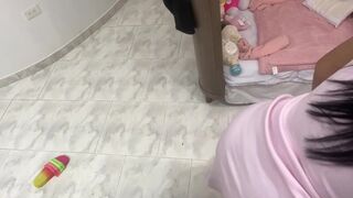 Surprising my voluptuous stepmother by changing clothes