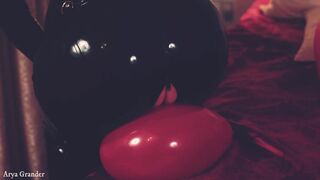 Latex MILF with natural big tits and huge ass Arya Grander