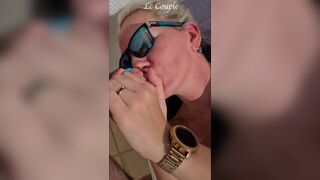 Blonde hot amateur wife on a vacation is taking sun bath with her vibrator - 15 image