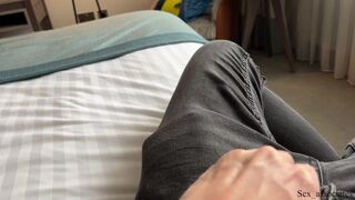 Sharing a bed with a coworker ended up with an unexpected ass fuck. - 5 image