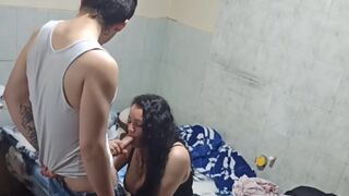 My friend's mother gives me a blowjob after her birthday party