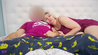 Stepmom and stepson watched a movie that ended with a huge creampie - 2 image